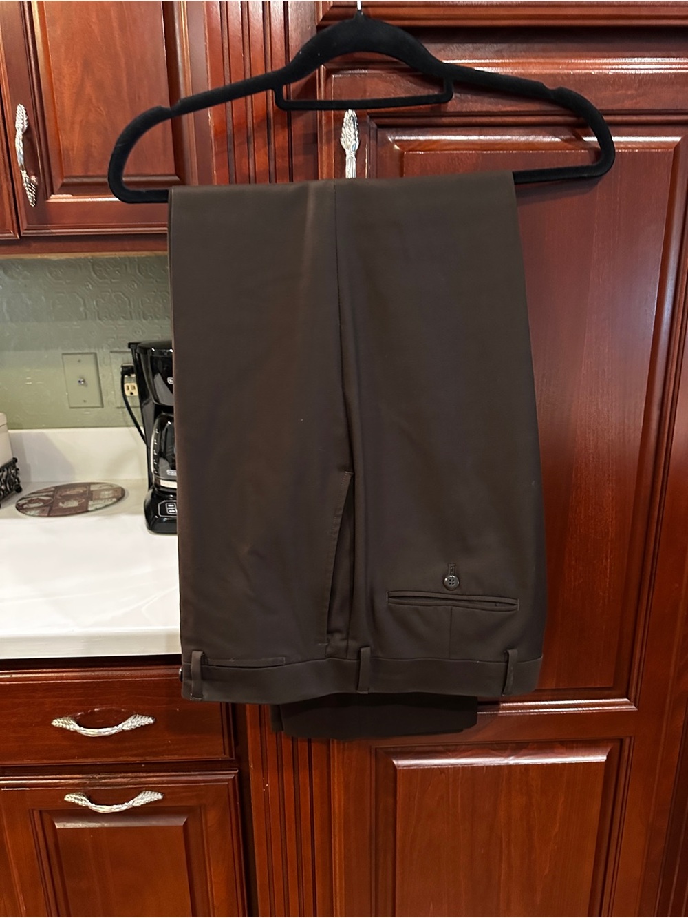 Men's Stafford 34"x32" Classic Dress Pants in Dark Brown - wore once